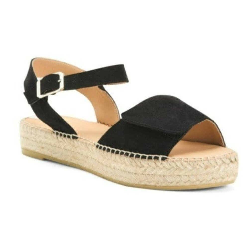 NWT PASEART Spain Leather Suede Flat Espadrille Sandals - Picture 11 of 11